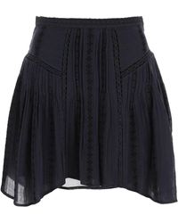 Isabel Marant - Isabel Marant Etoile Jorena Mini Skirt With Lace Inserts - Lyst