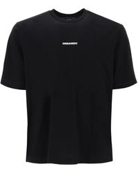 DSquared² - T Shirt Slouch Fit Con Stampa Logo - Lyst