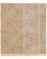 Max Mara - Jacquard Wool, Silk And Linen Stole - Lyst