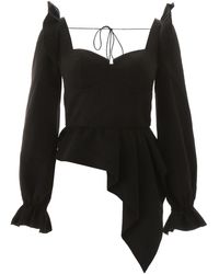 black peplum top australia