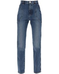 Alaïa - High-Waisted Slim Fit Jeans - Lyst