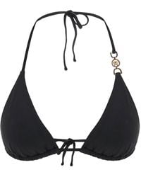 Versace - Metal Greek Triangle Bikini Top - Lyst