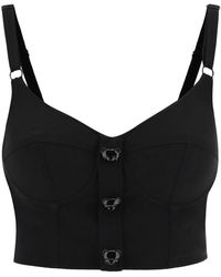 Moschino - Bustier Top With Teddy Bear Buttons - Lyst