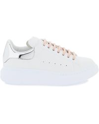 Alexander McQueen - Oversized Sneakers In White And Silver - Lyst