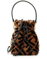 fendi shearling bucket bag