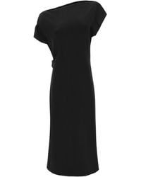 Sportmax Stretch Viscose Jersey Dress - Black