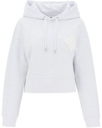 MCM - Cropped Hoodie With Logo Patch - Lyst