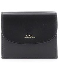 A.P.C. Genève Trifold Wallet in Brown | Lyst