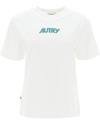 Autry - T-Shirt With Printed Logo - Lyst
