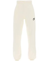 Off-White c/o Virgil Abloh - Off- Pantaloni Sportivi Con Logo Floccato - Lyst