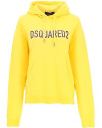 DSquared² Logo Hoodie - Yellow