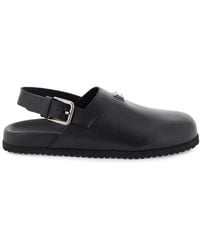 Dolce & Gabbana - Leather Clogs With Buckle - Lyst