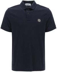 Stone Island - Slim Fit Polo Shirt With Logo Patch - Lyst