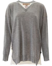 Marni MAGLIA BICOLORE - Grigio