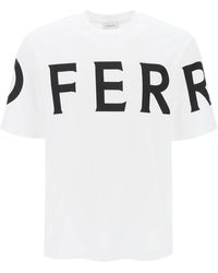 Ferragamo - Short Sleeve T-shirt With Oversized Logo - Lyst
