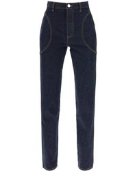 Alaïa - High-Waisted Slim Fit Jeans - Lyst