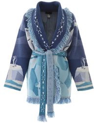 Alanui Iced Landscape Cardigan - Blue