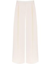 Alexander McQueen - Double Pleated Palazzo Pants With - Lyst