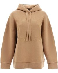 Burberry Oversized Cashmere Hoodie - Natural