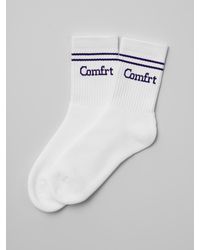 Comfrt - Stripe Trim Ankle Socks - Lyst