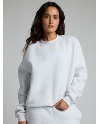 Comfrt - Basic Crop Crew Sweatshirt - Lyst