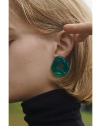 COMPLETEDWORKS - Scrunch - Green Bio Resin And Gold Vermeil Earrings - Lyst