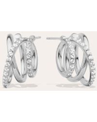 Completedworks - Flow - White Topaz And Platinum Plated Sterling Silver Earrings - Lyst