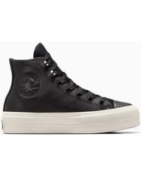 Converse - Chuck Taylor All Star Lift Platform Water Repellent Leather - Lyst