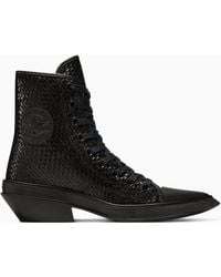 Converse - Chuck 70 de luxe pointed platform woven leather black - Lyst