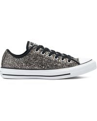 all black glitter converse
