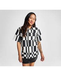 Converse - Checkered Short Sleeve Button-down Shirt - Lyst
