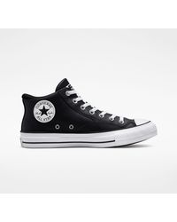 Converse - Chuck taylor all star malden street faux leather black - Lyst