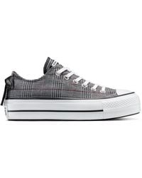 Converse - Chuck Taylor All Star Lift Platform Plaid Canvas For - Lyst