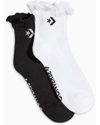 Converse - 2-Pack Lettuce Edge Quarter Socks - Lyst