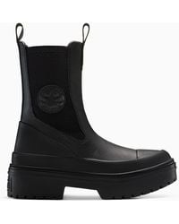 Converse - Chuck taylor all star lugged heel chelsea boot black - Lyst
