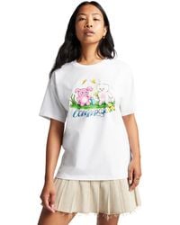Converse - Airbrush Oversized T-Shirt Cotton For - Lyst