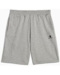 Converse - Go-To Embroidered Star Chevron Standard-Fit Fleece Short - Lyst