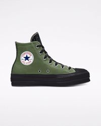 glitter shine platform chuck taylor