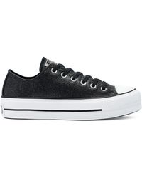platform white leather converse