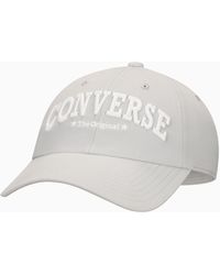 Converse - Heritage Graphic 6 Panel Baseball Hat White - Lyst