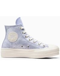 Converse - Chuck Taylor All Star Lift Platform Suede Shimmer - Lyst