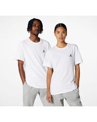 Converse - Go-to embroidered star chevron t-shirt mit standardpassform - Lyst