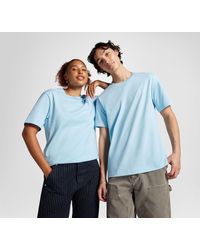 Converse - Go-to embroidered star chevron t-shirt mit standardpassform blue - Lyst