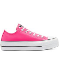 Converse Chuck Taylor All Star Run Star Hike High Top Platform Sneaker in Pink - Lyst