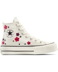 Converse - Chuck Taylor All Star Lift Platform Embroidered Flowers Canvas For - Lyst
