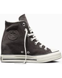 Converse - Chuck taylor all star wedge platform cozy suede - Lyst