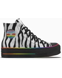 Converse - Custom Chuck Taylor All Star Lift Platform Pride By You Black - Lyst