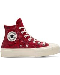 Converse - Chuck Taylor All Star Lift Platform Snakeskin Print - Lyst