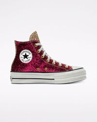 glitter shine platform chuck taylor