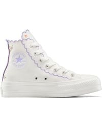 Converse - Chuck Taylor All Star Lift Platform Embroidered Flowers Canvas For - Lyst